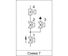 Блоки клапанов с заслонками регулирующими (стальные корпуса, схема 7)